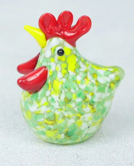 HANDBLOWN GLASS CHICKENS - ASSORTED
