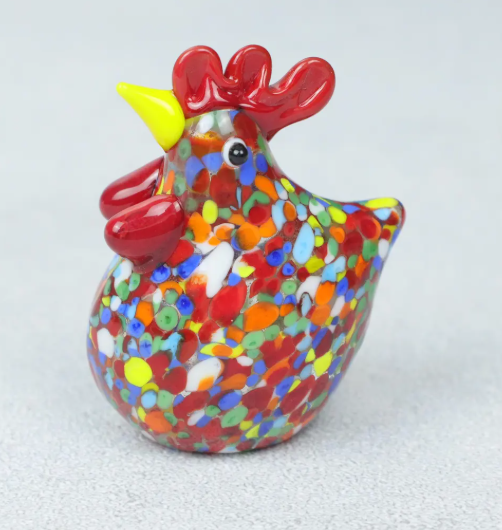 HANDBLOWN GLASS CHICKENS - ASSORTED