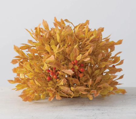 FALL YELLOW AND ORANGE FLORAL 1/2 ORB