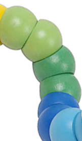 WOODEN TWISTY WORMS - ASSORTED