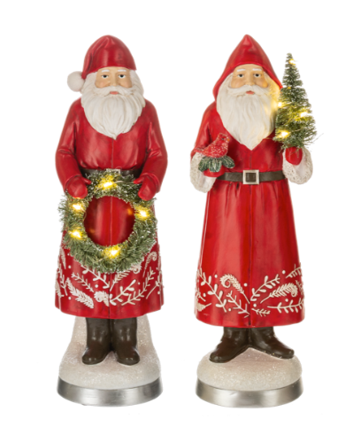 MIDWEST LED LIGHT UP SANTA - ASSORTED