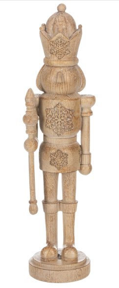 MIDWEST WOODGRAIN NUTCRACKER FIGURINE - ASSORTED