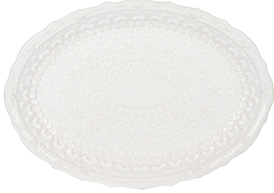 MIDWEST WHITE SNOWFLAKE SERVEWARE - PLATTER