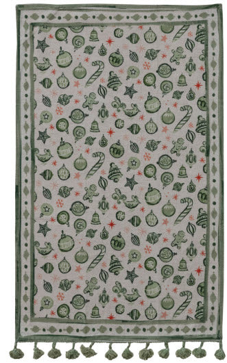 COTTON & LINEN HOLIDAY TEA TOWELS - ASSORTED