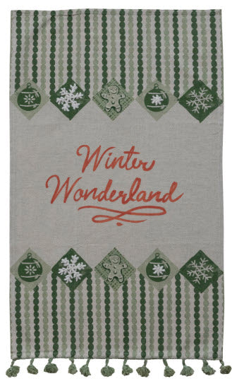 COTTON & LINEN HOLIDAY TEA TOWELS - ASSORTED