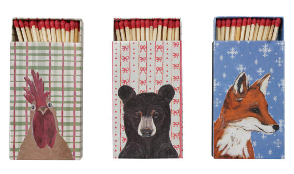 HOLIDAY ANIMAL SAFETY MATCHES - ASSORTED
