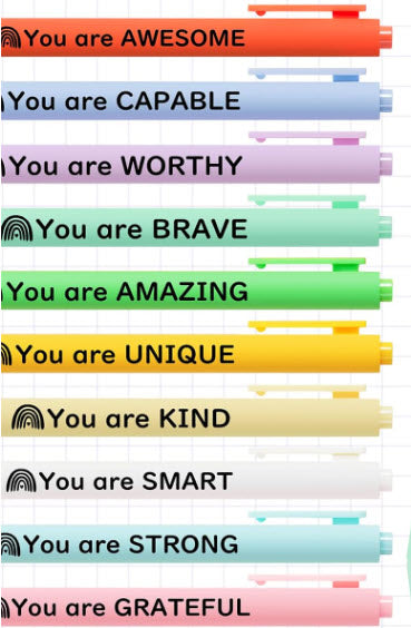 INSPIRATIONAL GEL INK PENS- ASSORTED