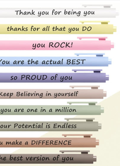 INSPIRATIONAL GEL INK PENS- ASSORTED
