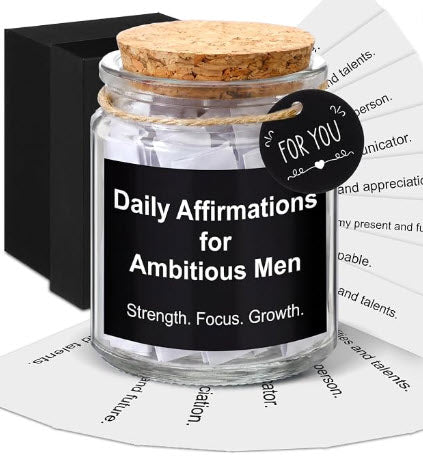 DAILY AFFIRMATIONS JAR FOR AMBITIOUS MEN MOTIVATIONAL QUOTES