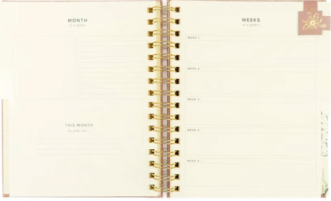 12-MONTH UNDATED PLANNER - SONORA SPIRAL DESIGN