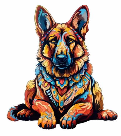 GERMAN SHEPARD DOG JIGSAW PUZZLE - 120-200 PIECES