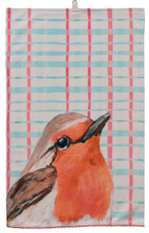 HOLIDAY CHAMBRAY PRINTED TEA TOWELS - ANIMALS