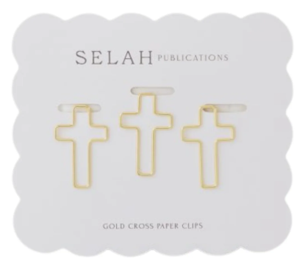 SELAH PUBLICATIONS CROSS PAPERCLIP BOOKMARK - SET OF 3 - ASSORTED