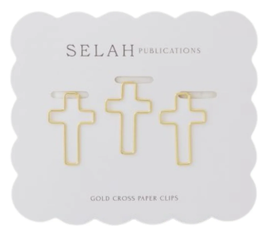 SELAH PUBLICATIONS CROSS PAPERCLIP BOOKMARK - SET OF 3 - ASSORTED
