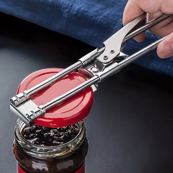 STAINLESS STEEL ADJUSTABLE JAR AND BOTTLE OPENER