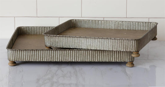 CORRUGATED METAL TRAYS - ASSORTED