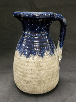 RUSTIC NAVY BLUE AND NATURAL GREY WATER PITCHER