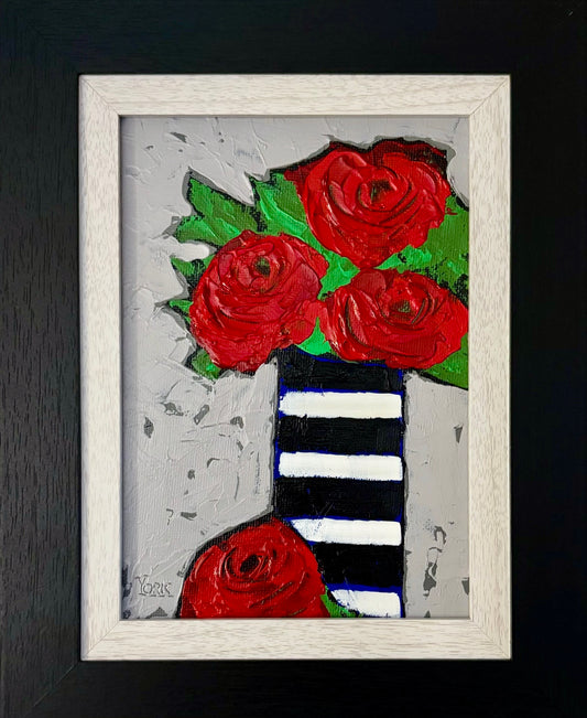 RON YORK ORIGINAL ARTWORK - SOMETHING IN RED 7x5
