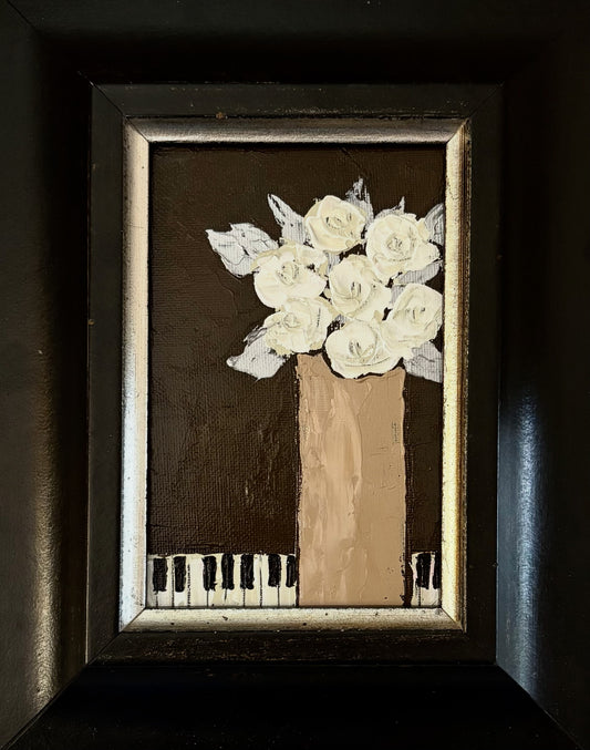 RON YORK ORIGINAL - FLOWERS ON THE PIANO 6x4
