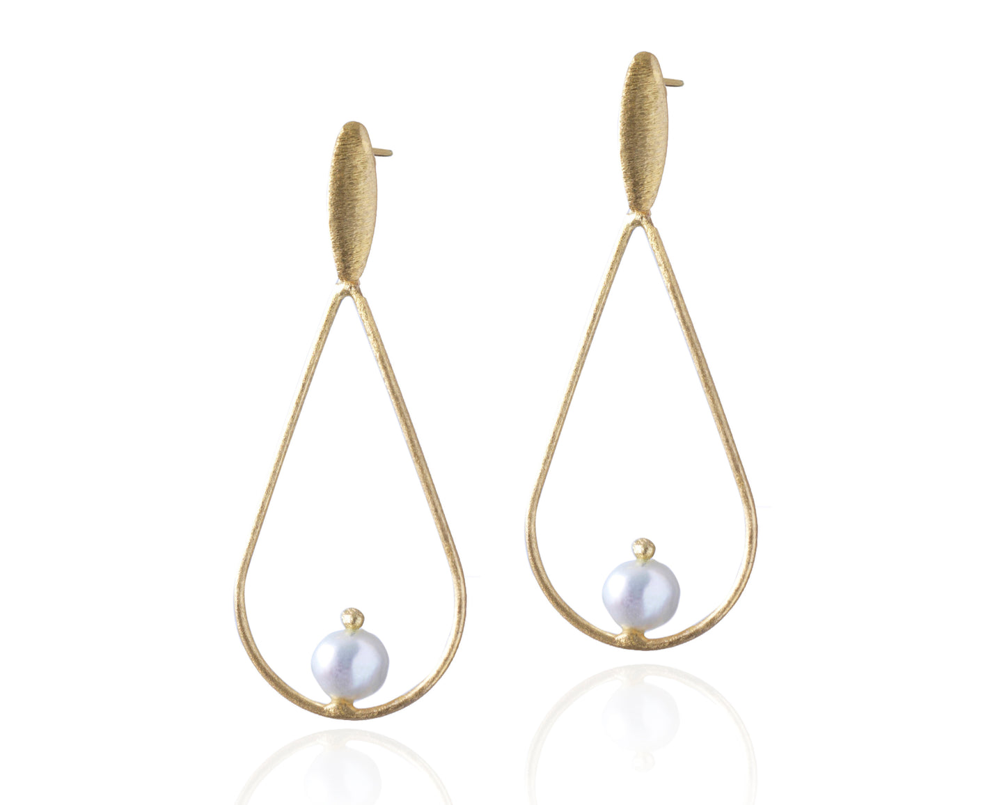 ABW DESIGNS GOLD VERMEIL PATH NECKLACE WITH PEARL - 18" -20"