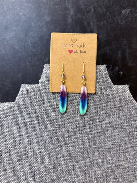 JANNIES JEWELS - 123 GOLD FEATHER EARRINGS