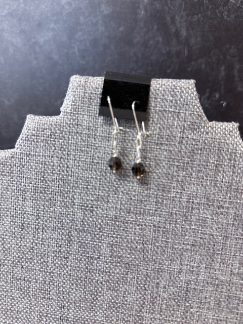 JANNIES JEWELS - 137 SILVER SMOKEY QUARTZ EARRINGS
