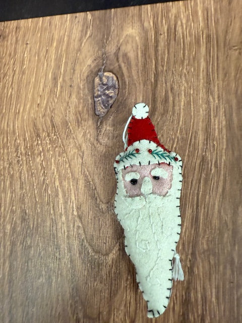 CHRISTMAS FELTED WOOL SANTA - ASSORTED