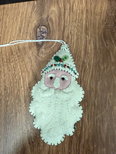 CHRISTMAS FELTED WOOL SANTA - ASSORTED