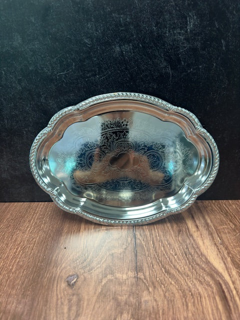 SILVER PLATED PERFUME BOTTLE TRAY