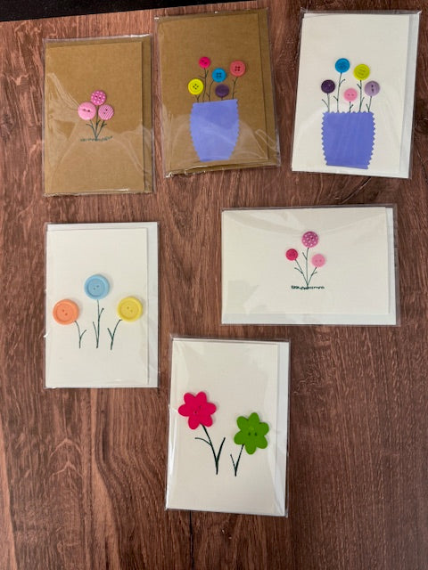 SHAKERAG FLOWERS GREETING CARDS - ASSORTED