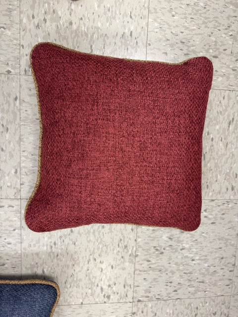 LINEN PILLOWS WITH ACCENT CORDING - ASSORTED COLORS