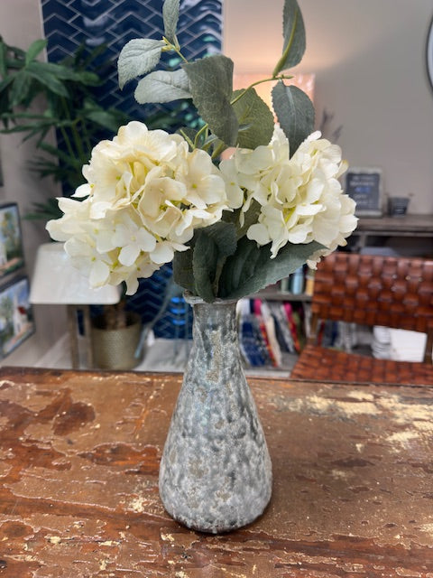 GREY CRACKLED GLAZE VASE