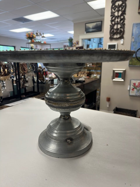 GALVANIZED & BRASS DISPLAY PEDESTAL - ASSORTED SIZES