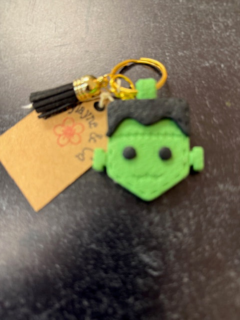 CHERRYLAYNE & CO. POLYMER CLAY HALLOWEEN KEYCHAINS
