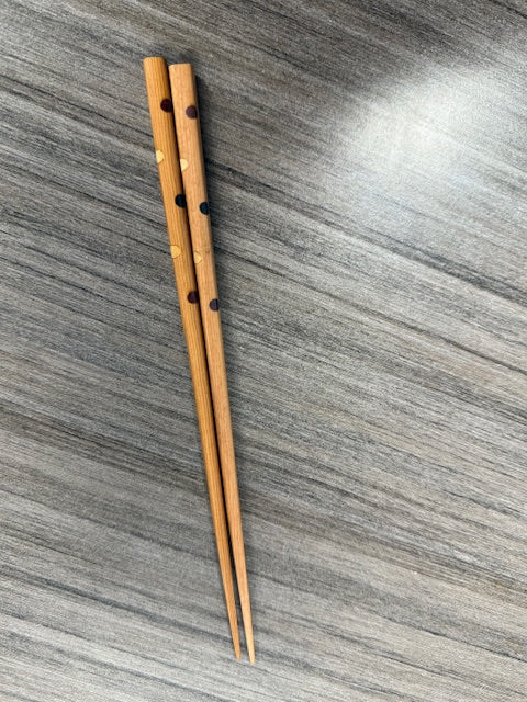 JAPANESE STYLE WOOD AND BAMBOO CHOPSTICKS - SET OF 2 PAIR