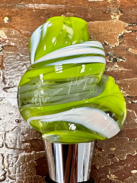 JAMES HAYES HAND BLOWN GLASS WINE BOTTLE STOPPER