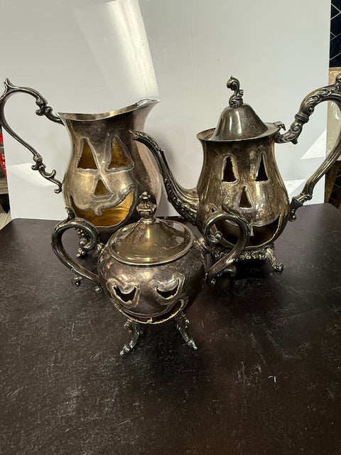 JACK-O-LANTERN SILVER SERVEWARE - ASSORTED