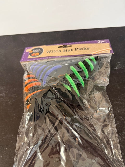 3 PIECE CRAFT WITCH HAT PICKS