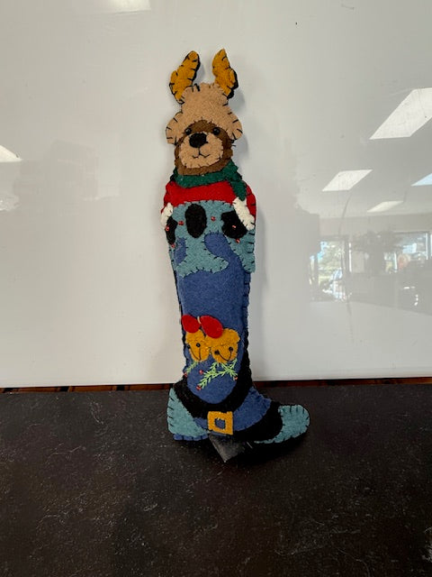 FELTED CHRISTMAS COWBOY BOOT ORNAMENTS