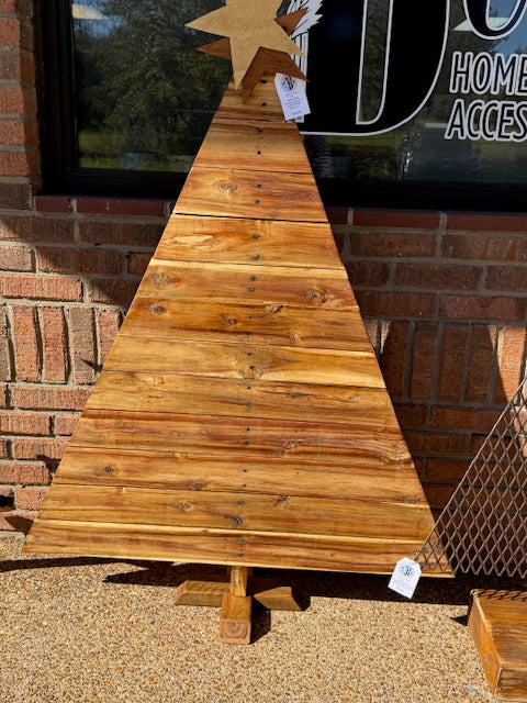 LOCALLY MADE BY JINGO WORKS - NATURAL OAK PALLET CHRISTMAS TREE -38"W x 51"T
