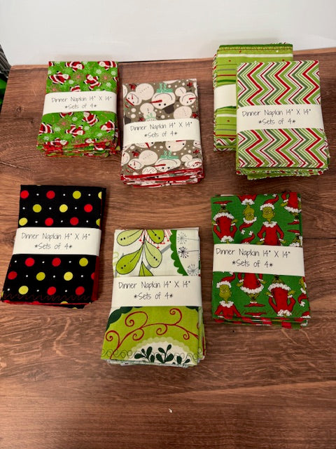 TA-DAH DESIGN 14X14 NAPKINS - CHRISTMAS - SET OF 4