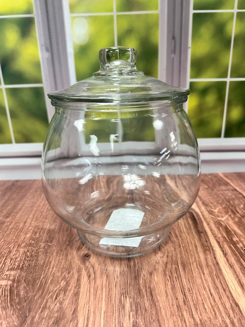 GLASS BISCUIT JAR WITH LID