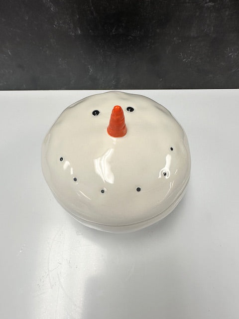 SNOWMAN BOWL WITH LID