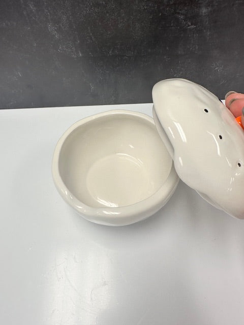 SNOWMAN BOWL WITH LID