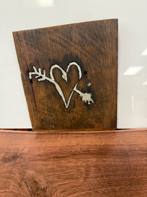 LOCALLY MADE BY JINGO WORKS - WOOD BLOCK METAL ARTWORK - ASSORTED