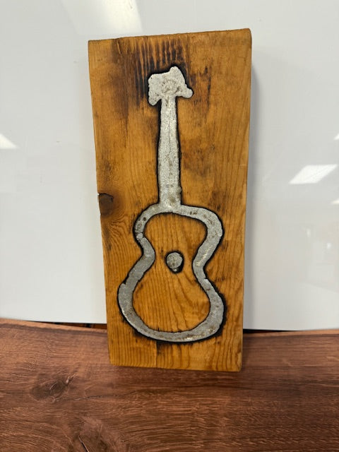 LOCALLY MADE BY JINGO WORKS - WOOD BLOCK METAL ARTWORK - ASSORTED