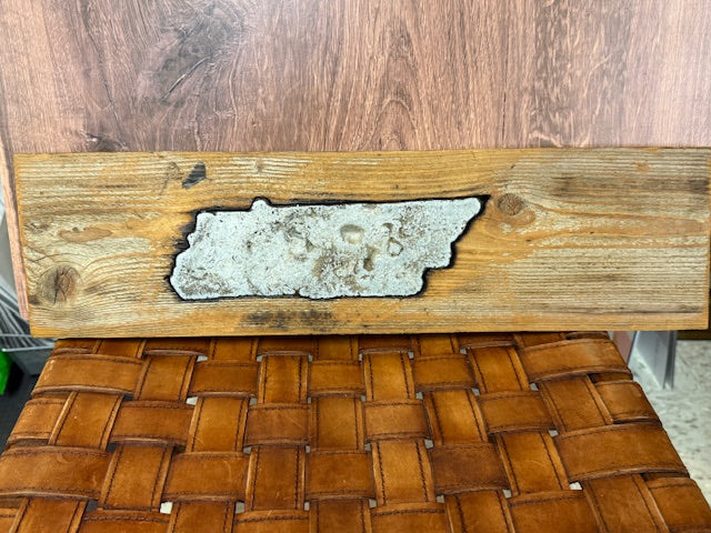 LOCALLY MADE BY JINGO WORKS - WOOD BLOCK METAL ARTWORK - ASSORTED