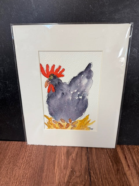 ORIGINAL WATERCOLORS BY THEO BEE - MATTED 8x10