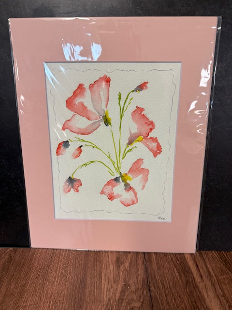 ORIGINAL WATERCOLORS BY THEO BEE - MATTED 8x10
