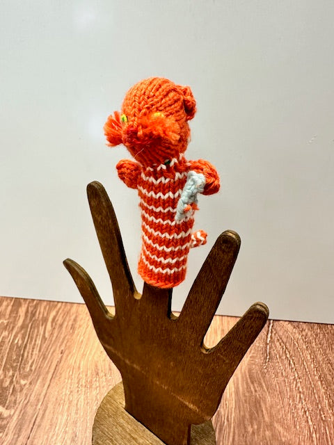 HAND KNIT ANIMAL FINGER PUPPETS FROM PERU - ASSORTED